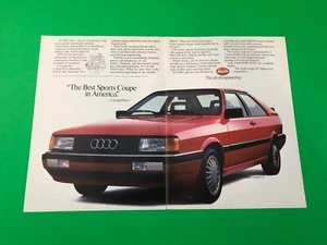 1985 1986 AUDI COUPE GT VINTAGE ORIGINAL PRINT AD ADVERTISEMENT 2 PAGE - Bild 1 von 1