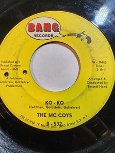 THE MC COYS : Ko Ko / Don't Worry Mother BANG 532 GOOD F277 - Foto 1 di 1
