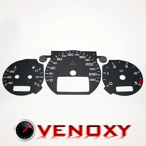 Mercedes E W210 1999-2003 5000 RPM 260 KM/H Aftermarket Black Gauge Faces - Foto 1 di 3