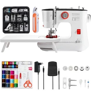 12-Stich Elektrische Nähmaschine Mini Doppelstich mit Erweiterungstisch – EU - Bild 1 von 13
