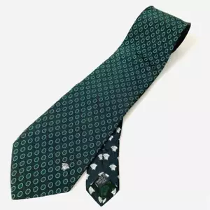 GIANNI VERSACE Rare tie Green, allover pattern silk from japan M743 - Picture 1 of 24