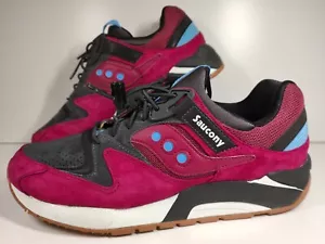 Saucony Grid 9000 Three 3 Dots Pack Sz 9 UK Red Burgundy Charcoal 70134-2 - Picture 1 of 20