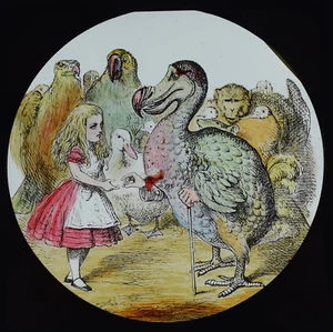 ALICE IN WONDERLAND NO9 C1888 Magic Lantern Slide LEWIS CAROL SIR JOHN TENNIEL - Picture 1 of 5