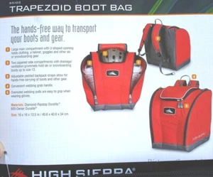 NUEVO Rojo Original Trapecio Alta Sierra Snowboard Bootbag/Mochila-3 Bonificaciones - Imagen 1 de 1