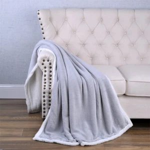 Tangier Sherpa Blanket Throw Blanket for Couch Soft Cozy Fleece Blanket Warm - Picture 1 of 5