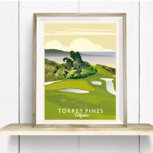 Stampa golf Torrey Pines California - poster da viaggio - PGA - decorazione golf - regalo per papà - Foto 1 di 8