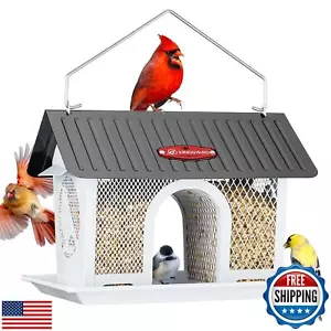 Kingsyard Metal Bird Feeder for Outdoors Hanging, Wild Bird Feeders with Weat - Picture 1 of 5