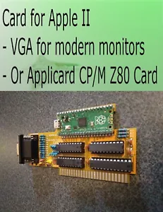 Apple II V2 ANALOG VGA & Z80 PCPI Applicard Softcard PicoPal IIe as seen online! - Picture 1 of 20