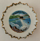 Petite assiette souvenir vintage Niagara Falls scie trous de bord de dents à suspendre