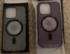 2x Case iPhone 14 Pro Apple Compatible Black And Purple New!