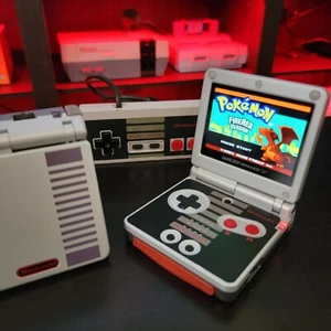 NES Edition Game Boy Advance SP GBA SP IPS Screen Mod Brightness Control AGS-101 - Picture 1 of 4