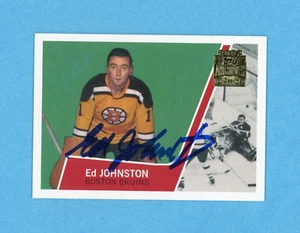 Ed Johnston 2001-02 Topps/OPC Archives #34 Autographed Hockey Card - Picture 1 of 2