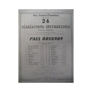 Rougnon Paul Minuet Dedication Piano 19th - Picture 1 of 4