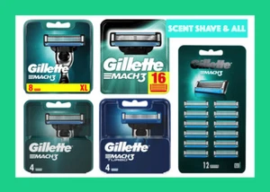 Cabezales de cuchilla de afeitar de repuesto Gillette Mach3 turbo genuinos envío y devolución rápidos - Imagen 1 de 13