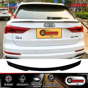 Audi Q3 SQ3 RSQ3 Rear Boot Spoiler Mid Wing Body Kit SUV 4X4 Gloss Black 2018+ - Picture 1 of 11