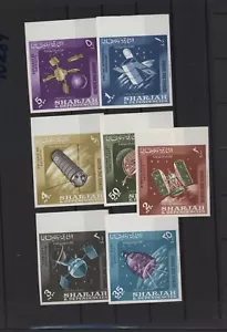 S44381 SHARJAH MNH** Scientific Research Space 7v Imperforated - Picture 1 of 1