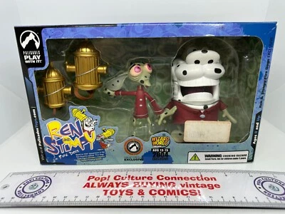 Juego de figuras exclusivo de Palisades Nickelodeon Ren y Stimpy Fire Dogs Wizard World Foto 1 de 2