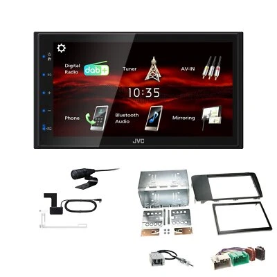 JVC KW-M180DBT 2DIN DAB+ Autoradio für Volvo V70 II 2004-2007 schwarz - Bild 1 von 4