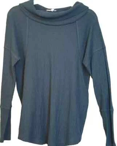 Maurices Womens Cowl Neck Waffle Wayside Green Medium Pre-owned SOFT! - Picture 1 of 7