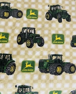 Vtg John Deere Comforter Blanket 74x82” 1980s 1990s Tractor Twin Full USA - Picture 1 of 21