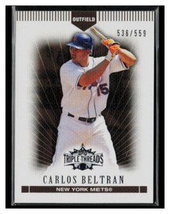 2007 Topps Triple Threads #30 Carlos Beltran Sepia /559