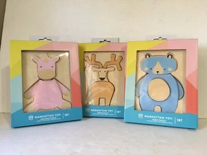 MANHATTAN TOY PUZZLES - 3 PACK!! UNICORN, DEER, BEAR - NEW!! - Picture 1 of 5