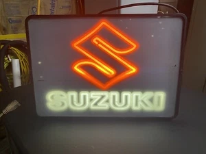 1970’s Suzuki Small Lighted Showroom Sign 20 x 14. Only U.S.Shipping to Lower 48 - Bild 1 von 5