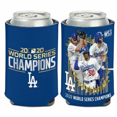 LOS ANGELES DODGERS 2020 MLB WORLD SERIES CHAMPS 12 0Z CAN COOZIE COOLER HOLDER Cover