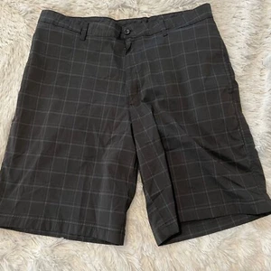Champion Mens Size 38W Black Plaid Shorts 10" Inseam EUC - Picture 1 of 3