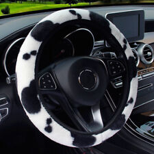 38cm/15" Car Steering Wheel Cover Leopard Print Anti-slip Soft Plush Accessories