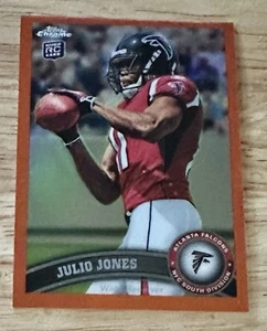 2011 Julio Jones Topps Chrome Orange Refractor Rookie Card #131 RC - Picture 1 of 2