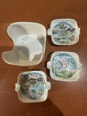 Juego de cenicero vintage de la Feria Mundial de Nueva York 1964 Foto 1 de 4