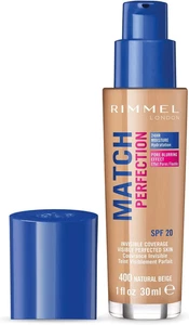 Rimmel Match Perfection Fondotinta 400 Beige Naturale, Copertura Media, 24 ore - Foto 1 di 1