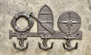 Cast Iron Nautical & Beach Themed Anchor Hook Coat Rack - Picture 1 of 1