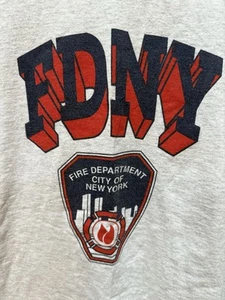 VTG 90S FDNY T-SHIRT XL PEOPLE RUN OUT! WE RUN IN! FIRE DEPARTMENT - Picture 1 of 5