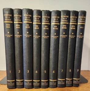 "A Picturesque Tale of Progress" Vol. 1-9 1952 Seventh Printing HC Complete Set - Foto 1 di 21