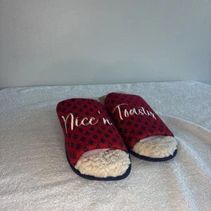 Dearfoams Women's Naughty & Nice Plush Slippers - Picture 1 of 7