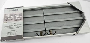 Set of 2 true living letter board with hooks - Picture 1 of 10