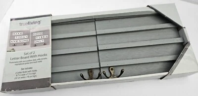 Set of 2 true living letter board with hooks - Image 1 of 4