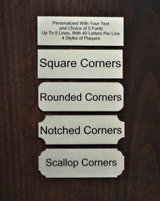 1x4定制雕刻升华金牌匾名称标签奖杯旗 — 第 1/2 张图片