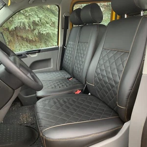 Fundas de asiento a medida cuero sintético patrón de rombos KX Gold adecuadas para Iveco Daily IV - Imagen 1 de 6