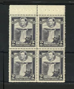 M5719 British Guiana/Guyana 1938 SG309var - 2c slate violet booklet pane of 4 - Picture 1 of 1