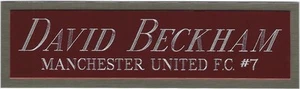 DAVID BECKHAM UNITED NAMEPLATE FOR AUTOGRAPHED Signed SOCCER BALL JERSEY PHOTO - Picture 1 of 2