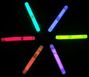 100x Mini Knicklichter, Dream Glow, Leuchtstäbe, Bissanzeiger, Glowsticks, Party - Bild 1 von 12