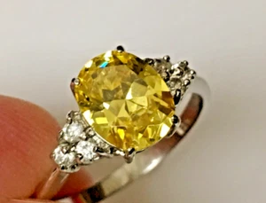 STERLING DECORATIVE  RING WITH STONES  NUMBER 1 - Picture 1 of 5