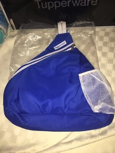 TUPPERWARE Consultant Award Logo Signature Back Side Pack Bag *NEW* BLUE - Picture 1 of 8