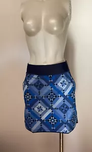 Lands End Swimsuit Bottom Swim Skirt Blue Check control Women’s Sz 2 Swim Skort - Picture 1 of 24