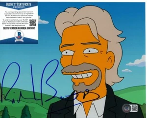 RICHARD BRANSON signed 8x10 THE SIMPSONS photo Beckett BAS - Picture 1 of 3
