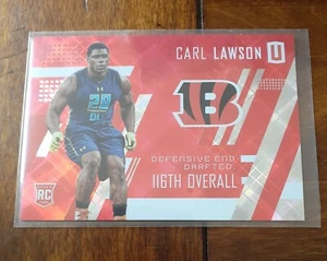 2017 Unparalleled Carl Lawson Orange Diamond Awe RC Rookie /25 - Bild 1 von 2