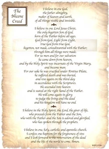 THE NICENE CREED Christian PRINT 8" x 10" ready to be framed - Picture 1 of 1